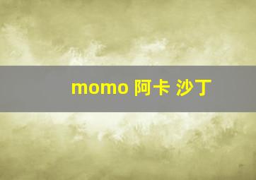 momo 阿卡 沙丁